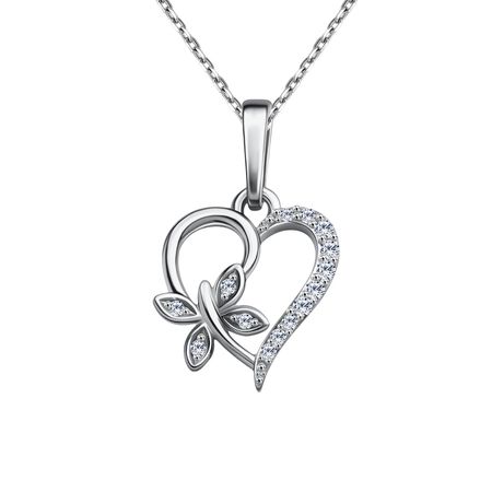 Серебряная подвеска Сердце с фианитами подвеска maxijoy сердце с оленями 11 5см красная дерево