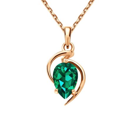 Золотая подвеска с кварцем