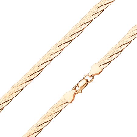 Золотой браслет Косичка из 4 цепей тесьма джут косичка 4 см х 2 м