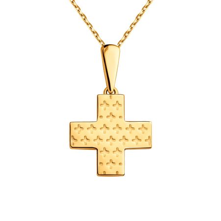 Серебряный крест Символ Веры с позолотой