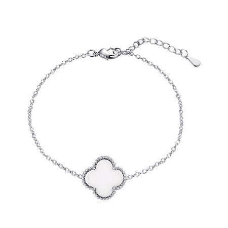 Серебряный браслет с керамикой и родированием