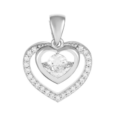 Подвеска TALANT Сердце из серебра с фианитами подвеска maxijoy сердце с оленями 11 5см красная дерево