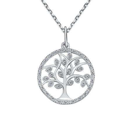 Серебряная подвеска Дерево с фианитами
