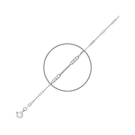 Серебряный браслет Якорь с родированием