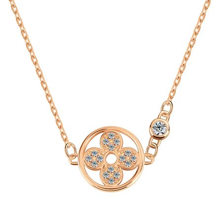 Серебряное колье с фианитами и позолотой р. 42-46