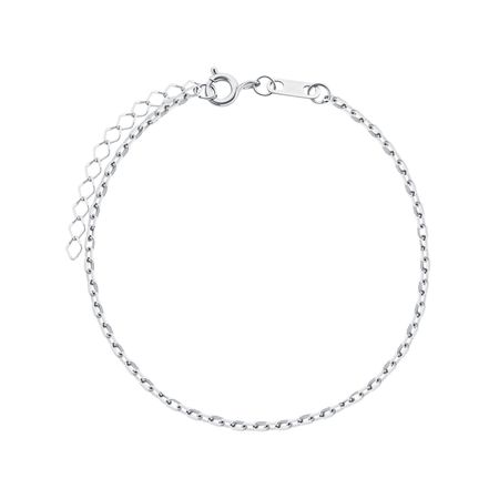 Серебряный браслет на ногу Якорь р. 23-26