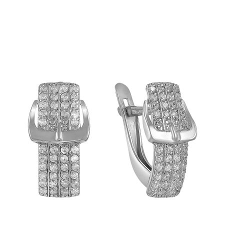 Серьги Ремешок из серебра с фианитами mecarmy cplu титановый алюминиевый ремешок фонарик 300 люмен