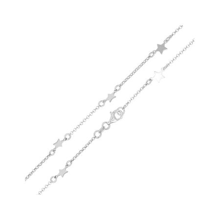 Серебряный браслет Звезда с родированием хру ная люстра ловца солнца звезда нептуна 38 50 мм