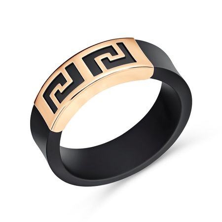 Каучуковое кольцо с золотой вставкой