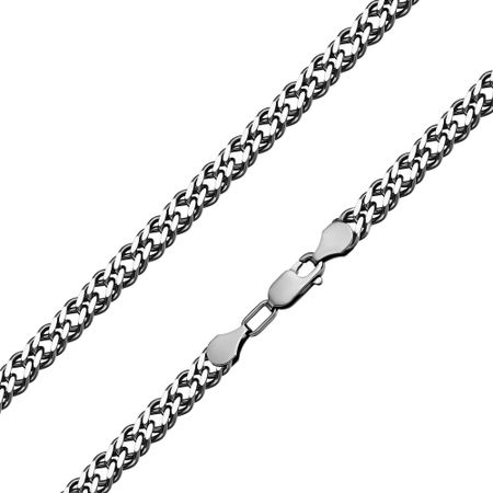 Серебряный браслет Двойной ромб с чернением