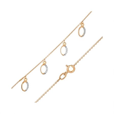 Серебряный браслет буква О с фианитами и позолотой р.16-18 ирина игоревна праведникова нейропсихологические прописи буква за буквой