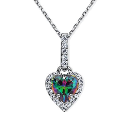 Серебряная подвеска с кварцем и фианитами