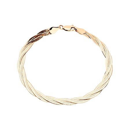 Золотой браслет Косичка из 3 цепей тесьма джут косичка 4 см х 2 м