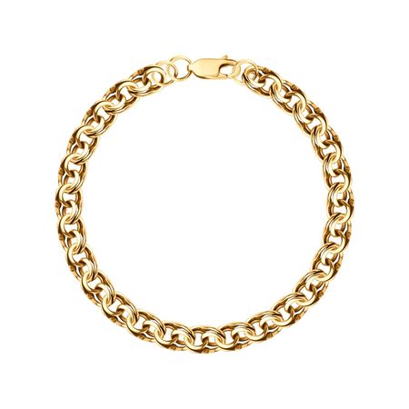 Серебряный браслет ручного плетения Бисмарк с позолотой