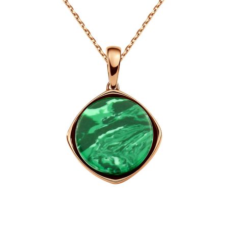 Золотая подвеска с малахитом