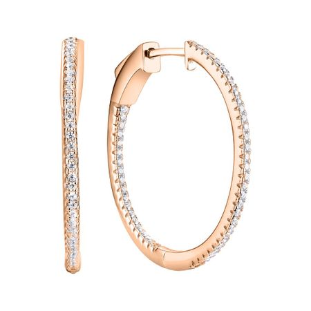 Серебряные серьги с фианитами и позолотой