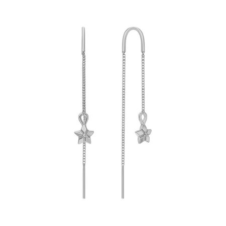 Серебряные серьги Звезда с фианитами хру ная люстра ловца солнца звезда нептуна 38 50 мм