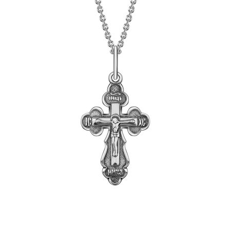 Серебряный крест с чернением