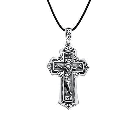 Серебряный крест с чернением