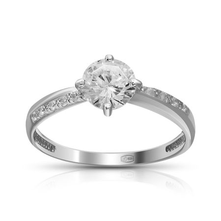 Кольцо из серебра с фианитом