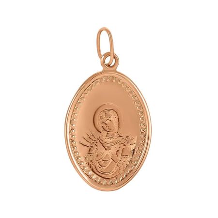 Золотая подвеска Икона Божией Матери Семистрельная