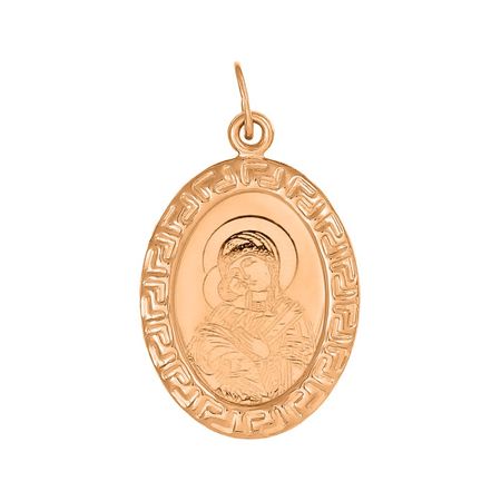 Золотая подвеска Икона Владимирская Божия Матерь