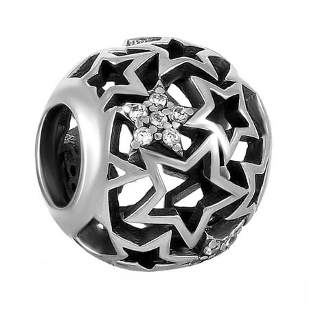 Подвеска-шарм Звезда из серебра с фианитами