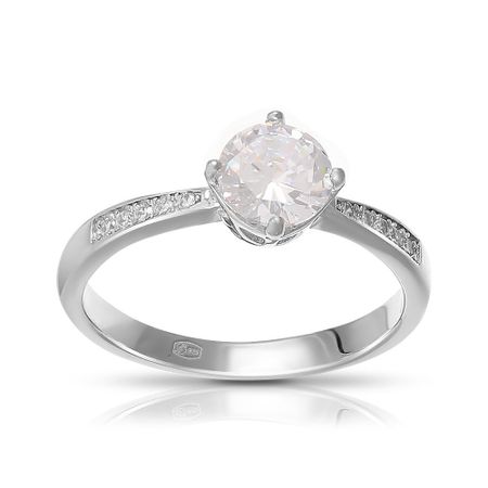 Кольцо из серебра с фианитом