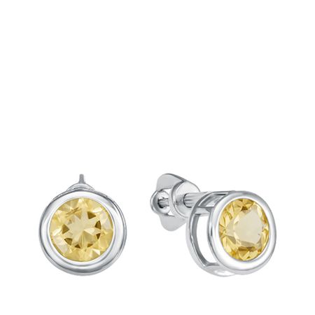 Серебряные серьги с опалами и родированием