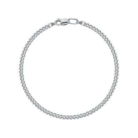 Серебряный браслет Панцирь с алмазной гранью