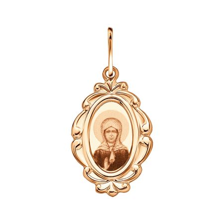 Золотая подвеска Икона Матрона