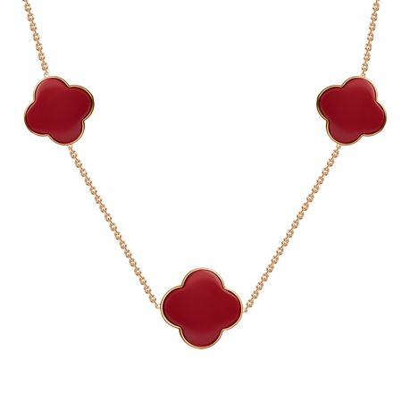Золотое колье с кораллами из коллекции КЛЕВЕР брелок my lucky charm клевер металл