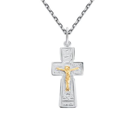 Серебряный крест с позолотой