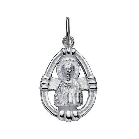 Серебряная подвеска Икона с чернением