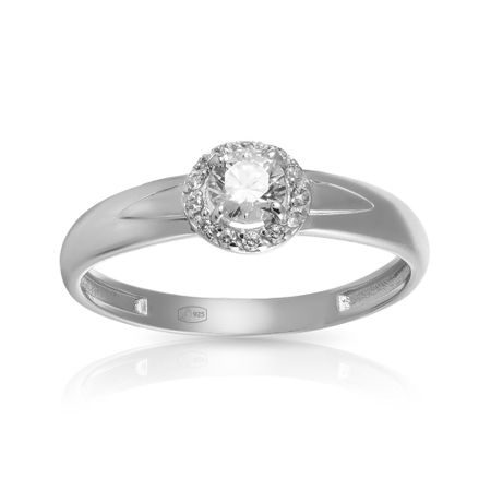 Серебряное кольцо с фианитами SWAROVSKI