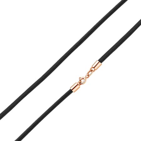 Кожаный шнурок с золотым замком