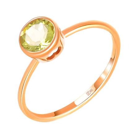 Кольцо детское TALANT из золота с хризолитом