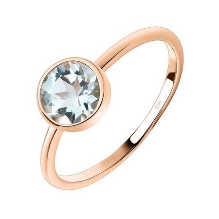 Золотое детское кольцо с топазом