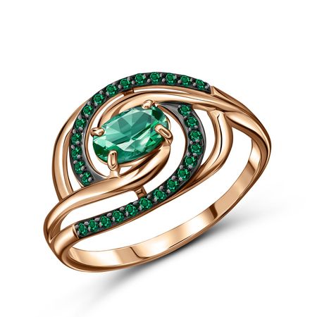 Золотое кольцо с кварцем и фианитами с черным родированием владимир григорьевич колычев между черным и белым