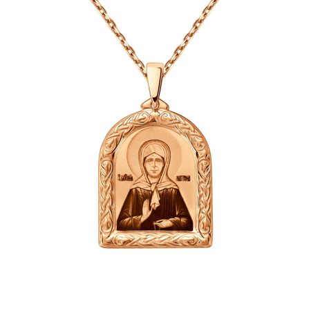 Золотая подвеска Икона Святая Матрона