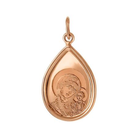Золотая подвеска Икона Казанская Божия Матерь