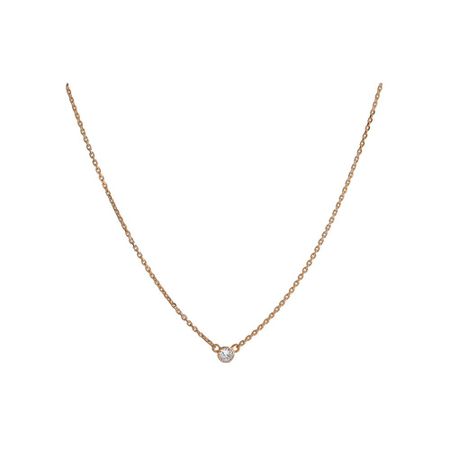 Золотое колье с фианитом