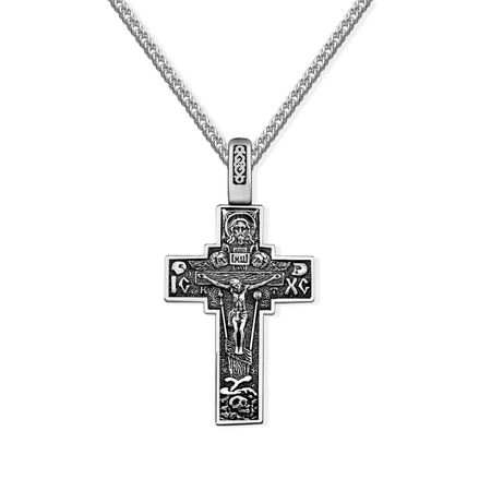 Серебряный православный  крест православный молитвослов