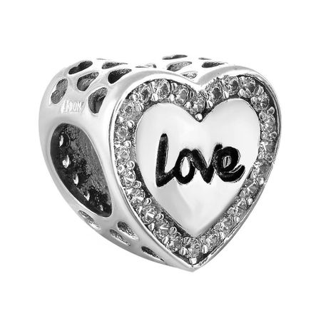 Подвеска-шарм Love из серебра с фианитами [официальный товар] love and deepspace xavier открытка на день рождения билет акриловая подставка подвеска металлический значок