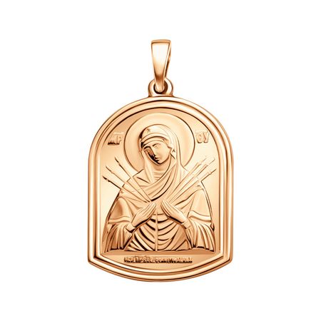 Золотая подвеска Икона Владимирская Божья Матерь