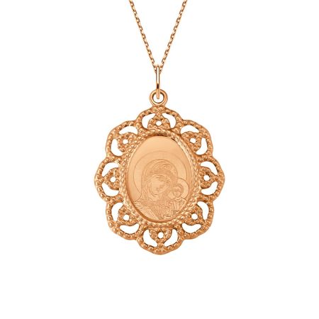 Золотая подвеска Икона Казанская Божия Матерь