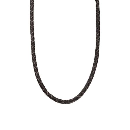 Кожаный шнурок с золотым замком