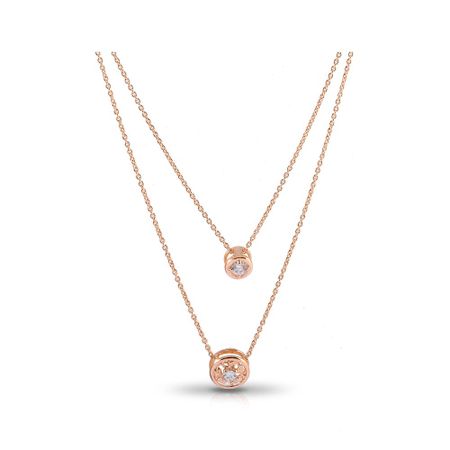 Серебряное колье с фианитами и позолотой