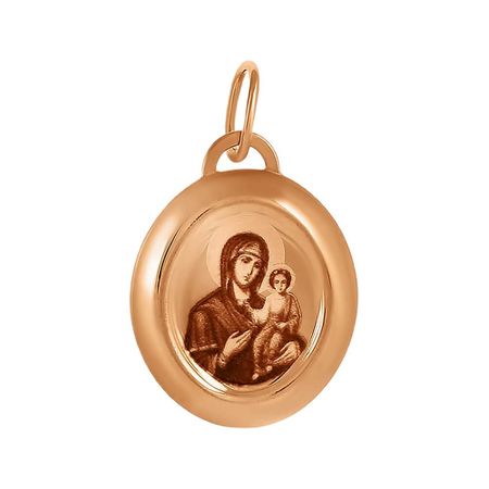 Золотая подвеска Икона Смоленская Божия Матерь