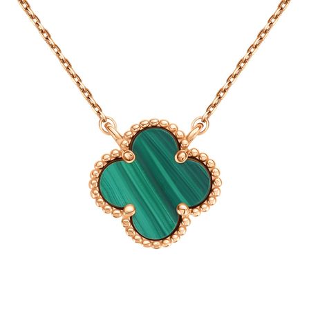 Золотое колье с малахитом